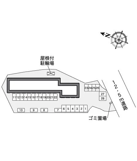 ★手数料０円★広島市安佐北区可部東４丁目　月極駐車場（LP）